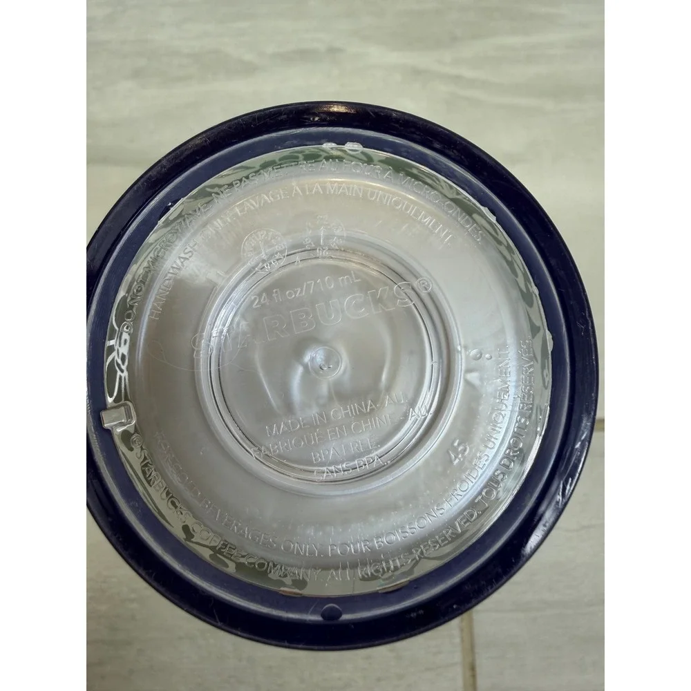 Starbucks 24oz Venti Iridescent Siren Mermaid Cold Cup Tumbler White Green Lid